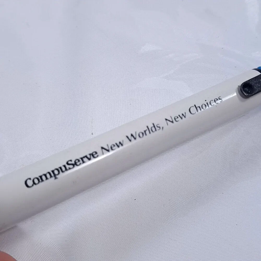 Vintage CompuServe New World New Choices Ballpoint‎ Pen world spinning globe